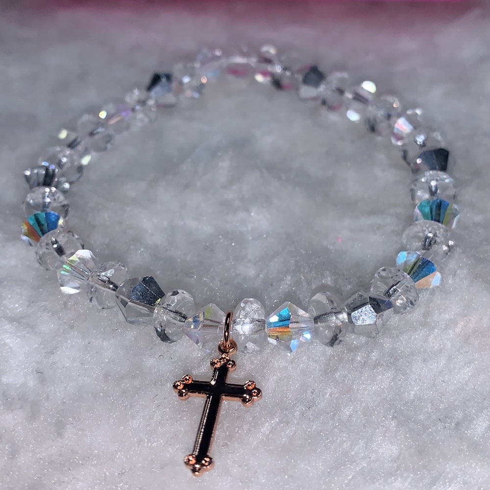 Sparkly Cross Bracelet